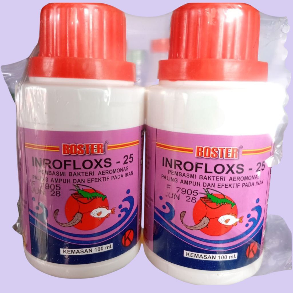 Pembasmi bakteri Anti Jamur Pada Ikan Booster Inroflox 25 100 Ml