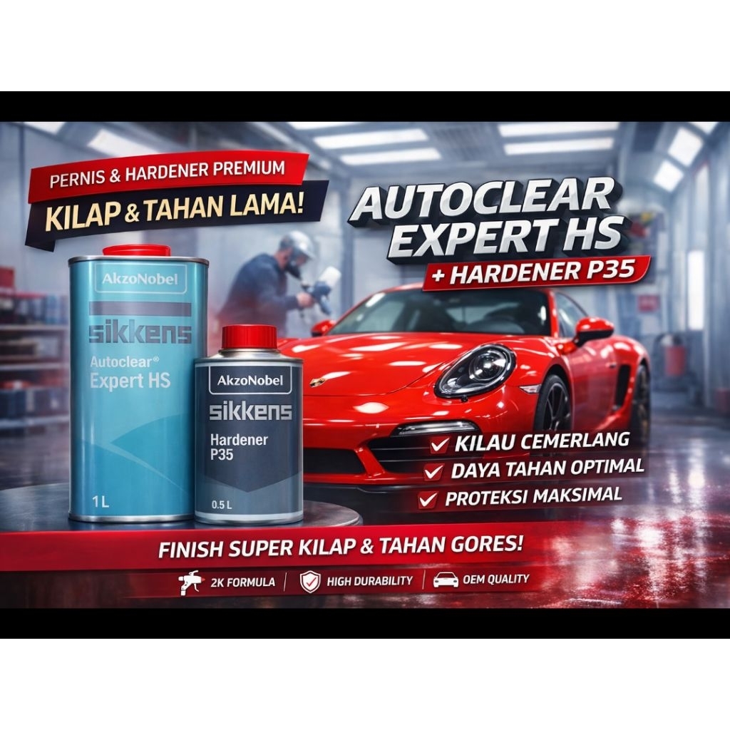 Sikkens Autoclear Expert HS + Hardner P35 1,5 Liter / Set (1 Liter + 500 Ml) / Vernish / Clear Coat
