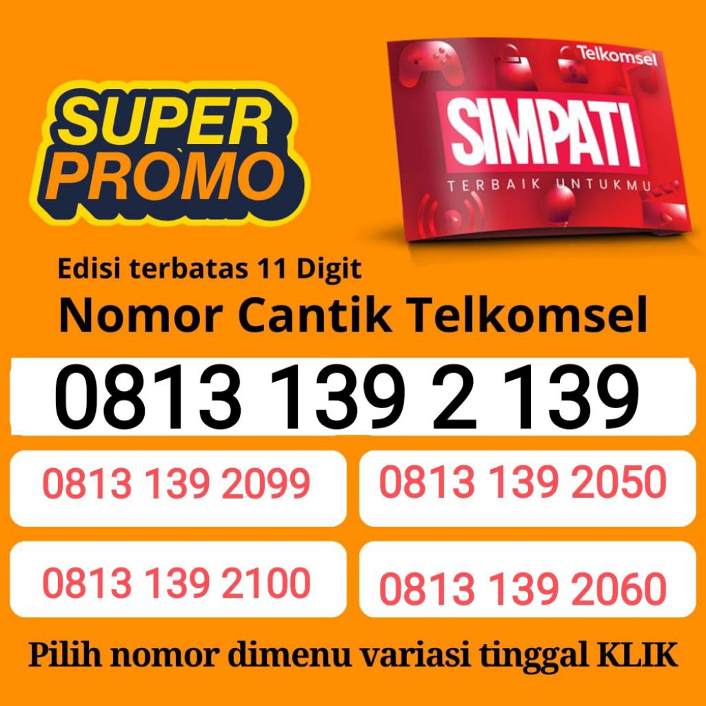 Kartu Perdana Simpati Segel 11 Digit New Cover | Jaringan 4G 5G ( M3 )