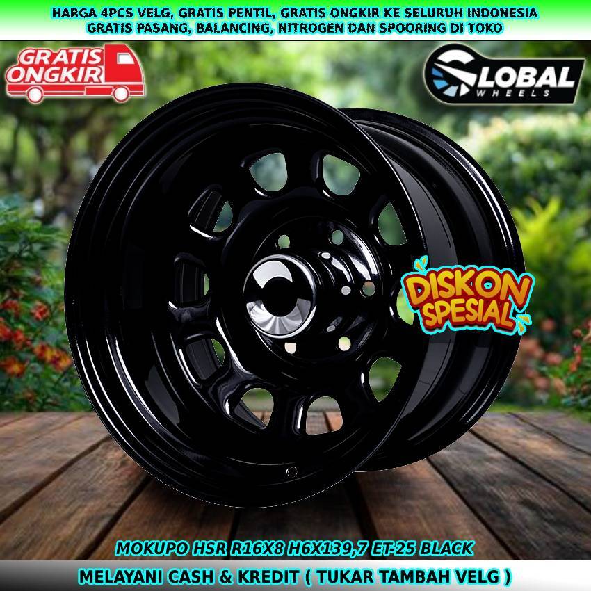 velg daytona r16 lebar 8 Hilux Double Strada Triton Dmax Panther velg hsr MOKUPO R16