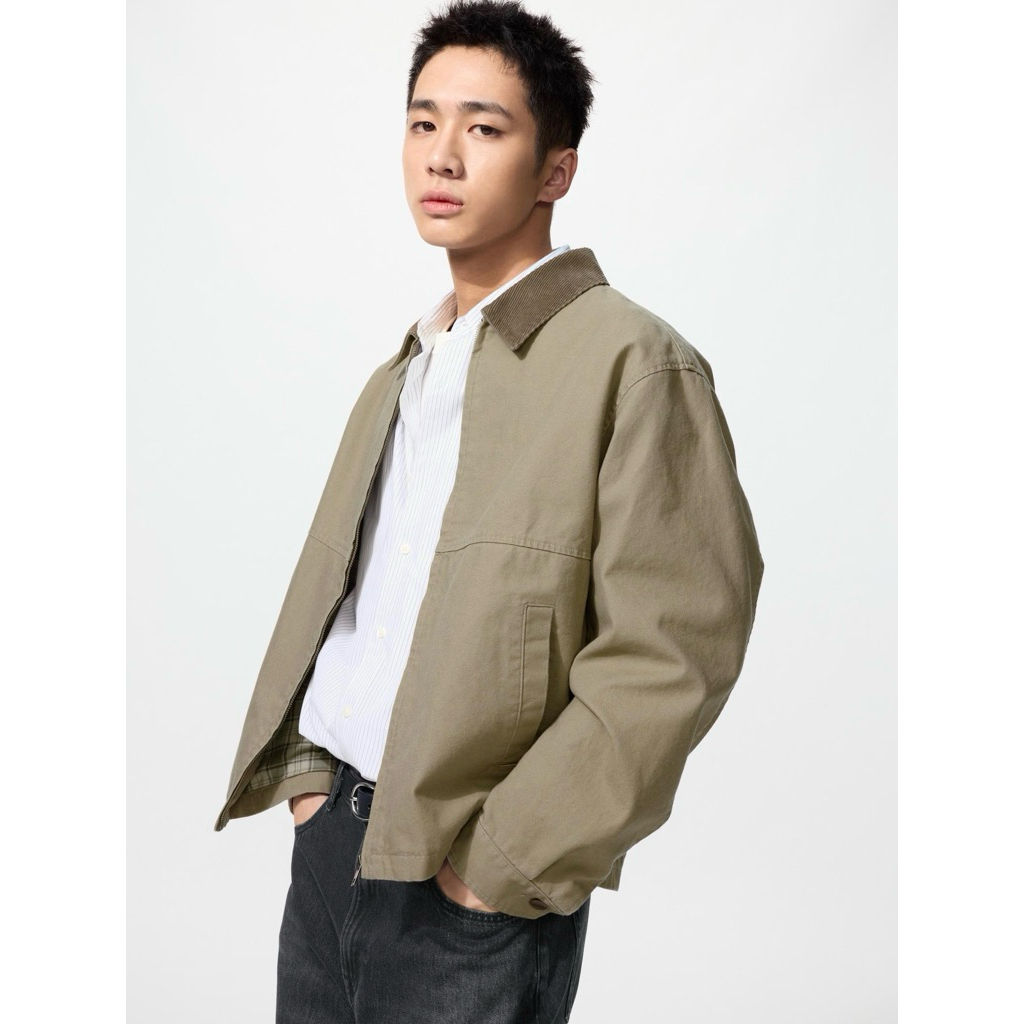 Uniqlo Zip Up Short Blouson “Brown”