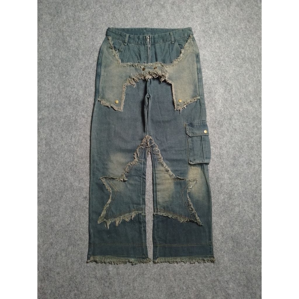 "Unbrand" Unique Star Y2K Cargo Jeans