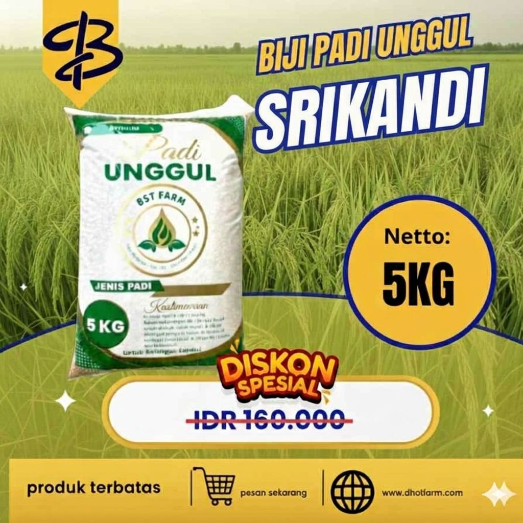 bibit padi SRIKANDI kemasan 5kg