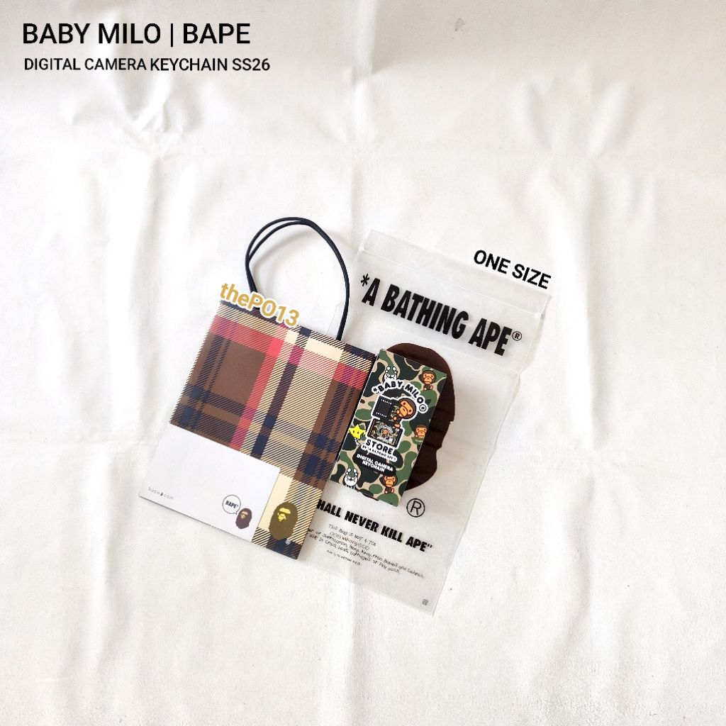 BABY MILL BAPE MINI DIGITAL CAMERA KEYCHAIN SS26 AUTHENTIC 100% BNIB SEALED