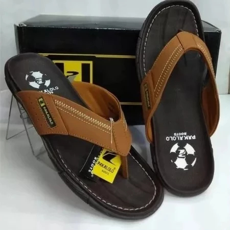 Sandal Pakalolo N2351 PU Leather Sandal Pria Tan Hitam Coklat Tua Sandal Kulit Ukuran 38-44
