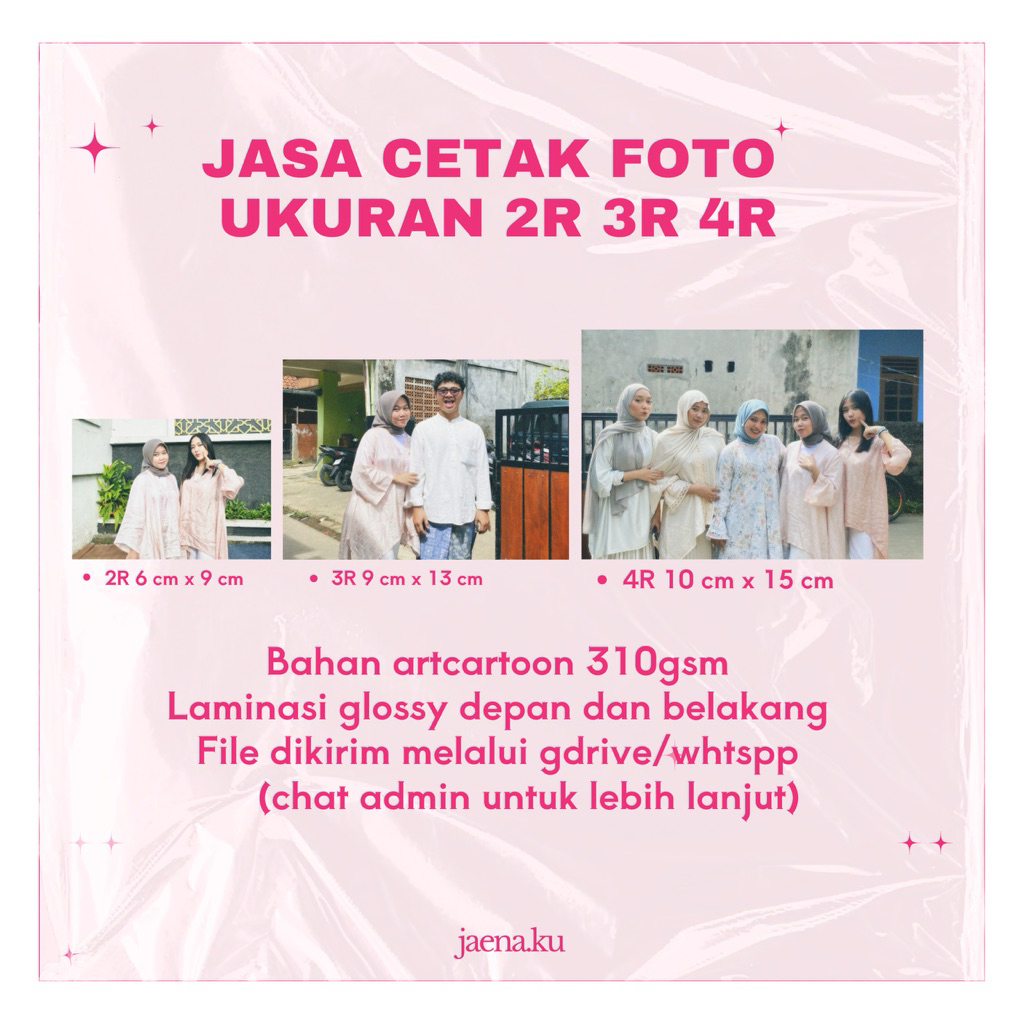 JASA CETAK FOTO UKURAN 2R 3R 4R JAENAKU