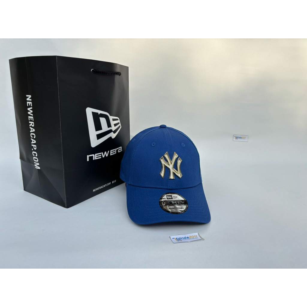 Topi NEW ERA 9Forty P2 Metal Badge M.L.B NEW YORK YANKEES NY  White Original Resmi