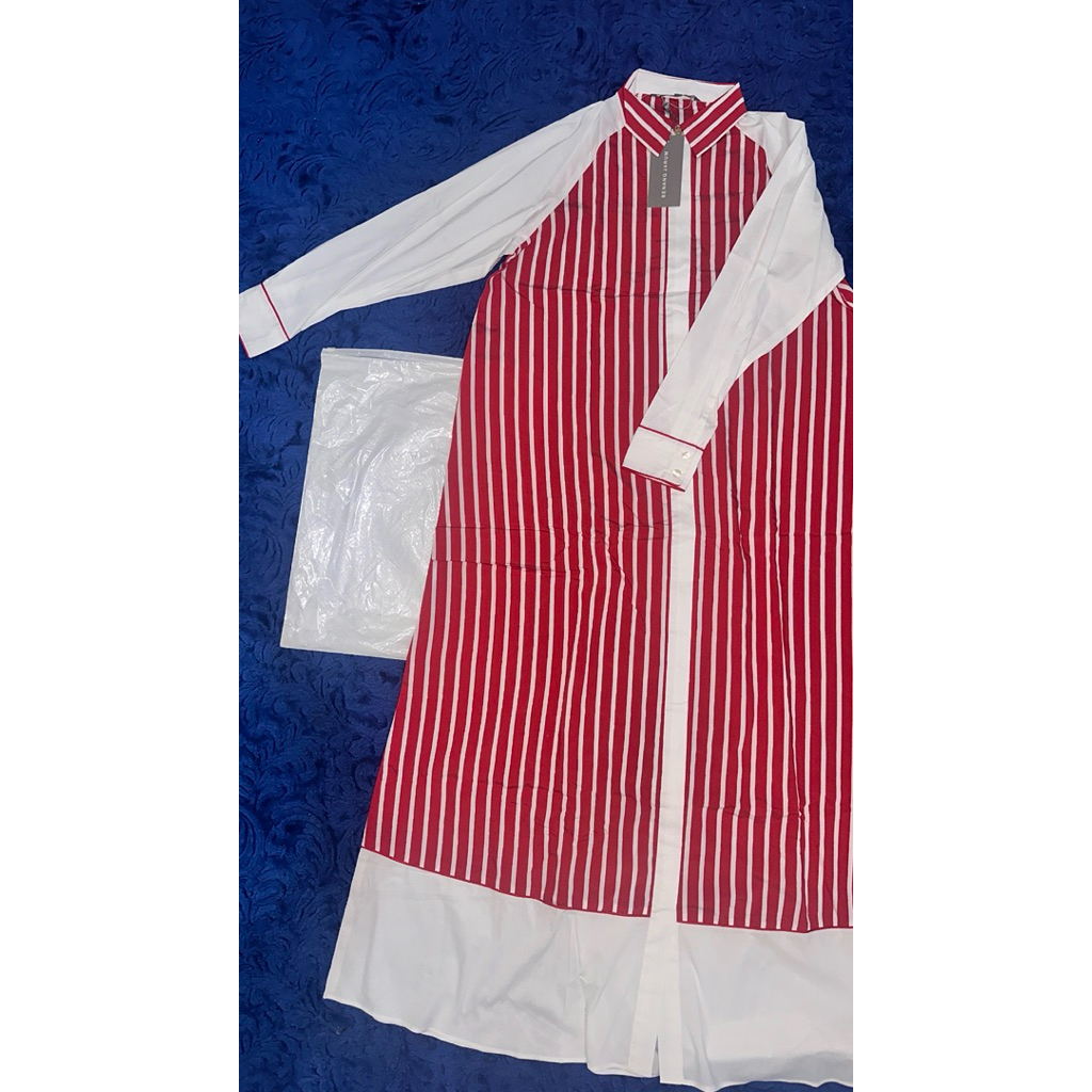 dress benang jarum x buttonscarves edisi lebaran new