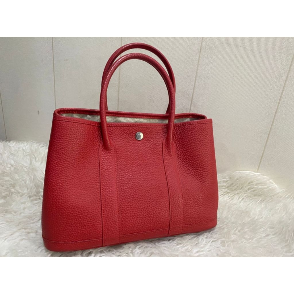Tas Preloved Herms Garden Party* Red Bag.