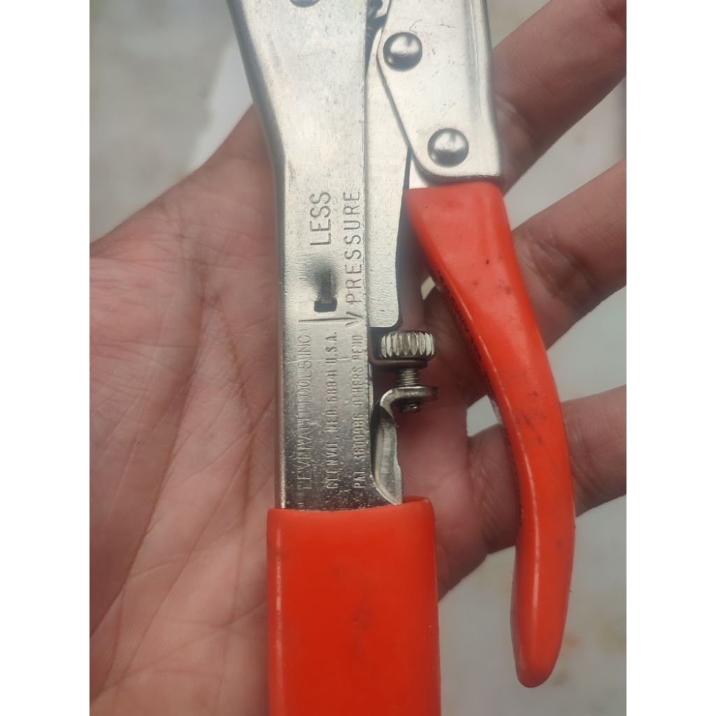 Lever Wrench Adjustable Locking Pliers model 7 " New Old Stock Made in USA Tang Jepit/Kunci Model Bu