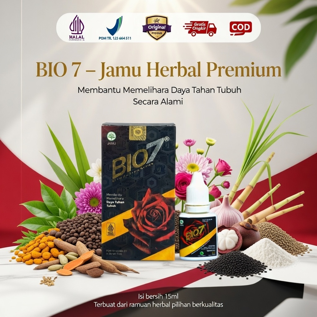 Bio7 Jamu Tetes Herbal Original - 15 ml Bio7 Jamu Tetes Herbal - Membantu Memelihara Daya Tahan Tubu