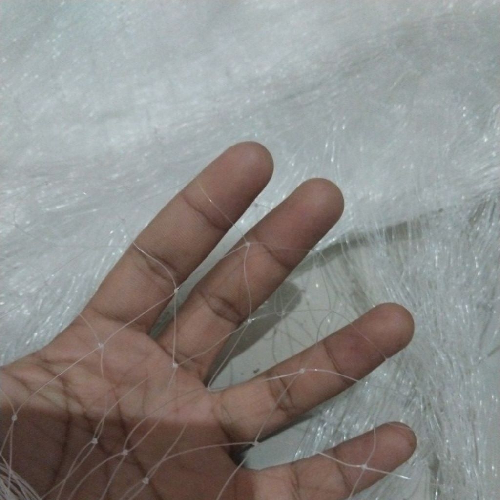 jaring bahan anco senar tebal 0.25 untuk ikan besar lubang 1¾ inch / 2 jari jaring ikan jaring bahan