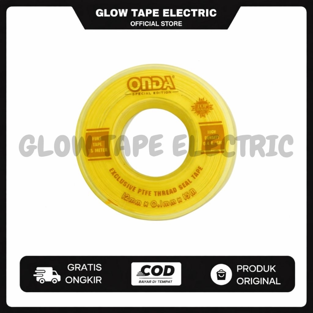 Seal tape onda Yellow gas / seal tape kuning 1pcs