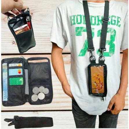 TAS GANTUNG HP PREMIUM TOUCHSCREEN PRIA WANITA DOMPET UANG HP TAS SELEMPANG HP ELEGANT TAS HANDPHONE