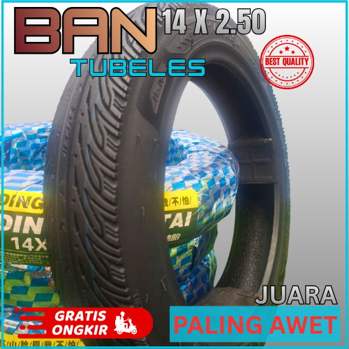 Ban Sepeda Listrik Ring 14 14x2.50 / 14x2.75 TAFTEEL Tebal Tahan Bocor Universal Cocok Selis Semua T
