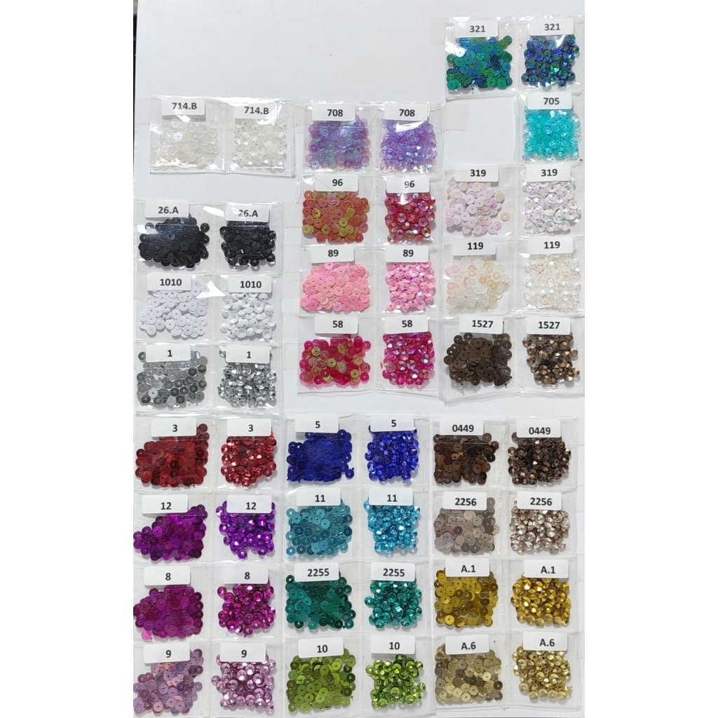 (8GRAM) PAYET FLAT 4MM / PAYET RAMBOCII BULAR / SEQUIN DOLLAR KECIL 4MM