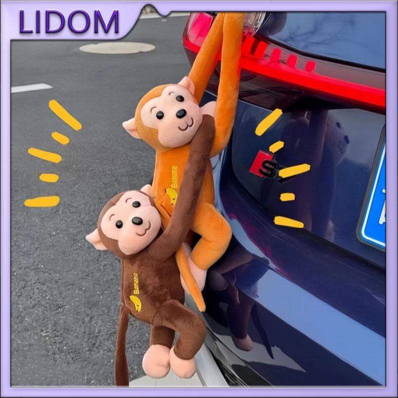 Boneka Ekor Mobil Monyet Lengan Panjang Boneka Monyet Yang Lucu Hiasan Belakang Mobil