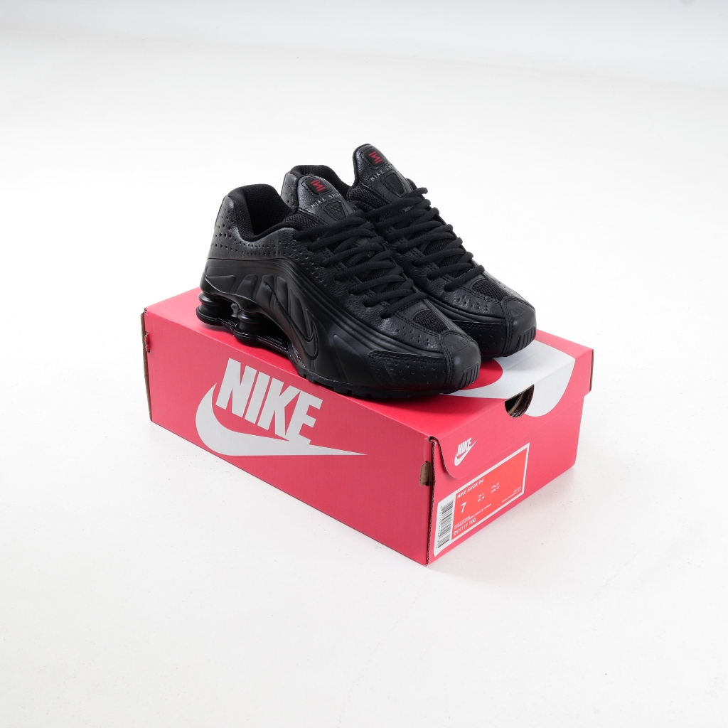 (FTBX) Sepatu Sneakers Nike Shox R4 Black Bright Crimson