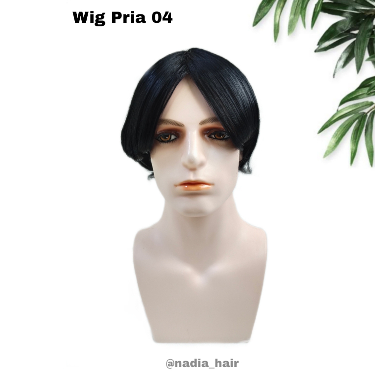 Wig Pria 04/Wig Pendek Pria/Wig Pria/Wig Rambut Pria/Wig Pria Sintetis