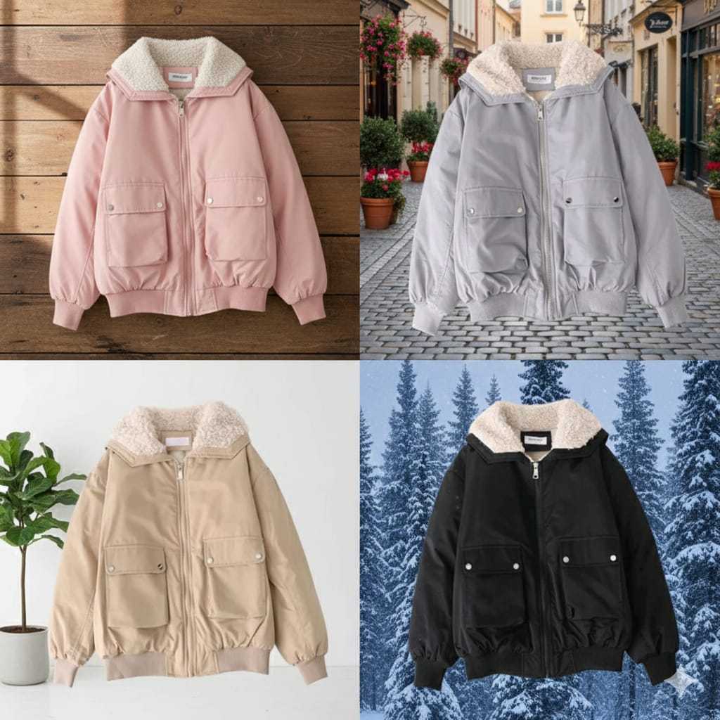 Jaket Wanita Musim Dingin Tebal Bulu Angsa Travelling Mudik Jepang Korea Umroh Ringan Mudah Dilipat