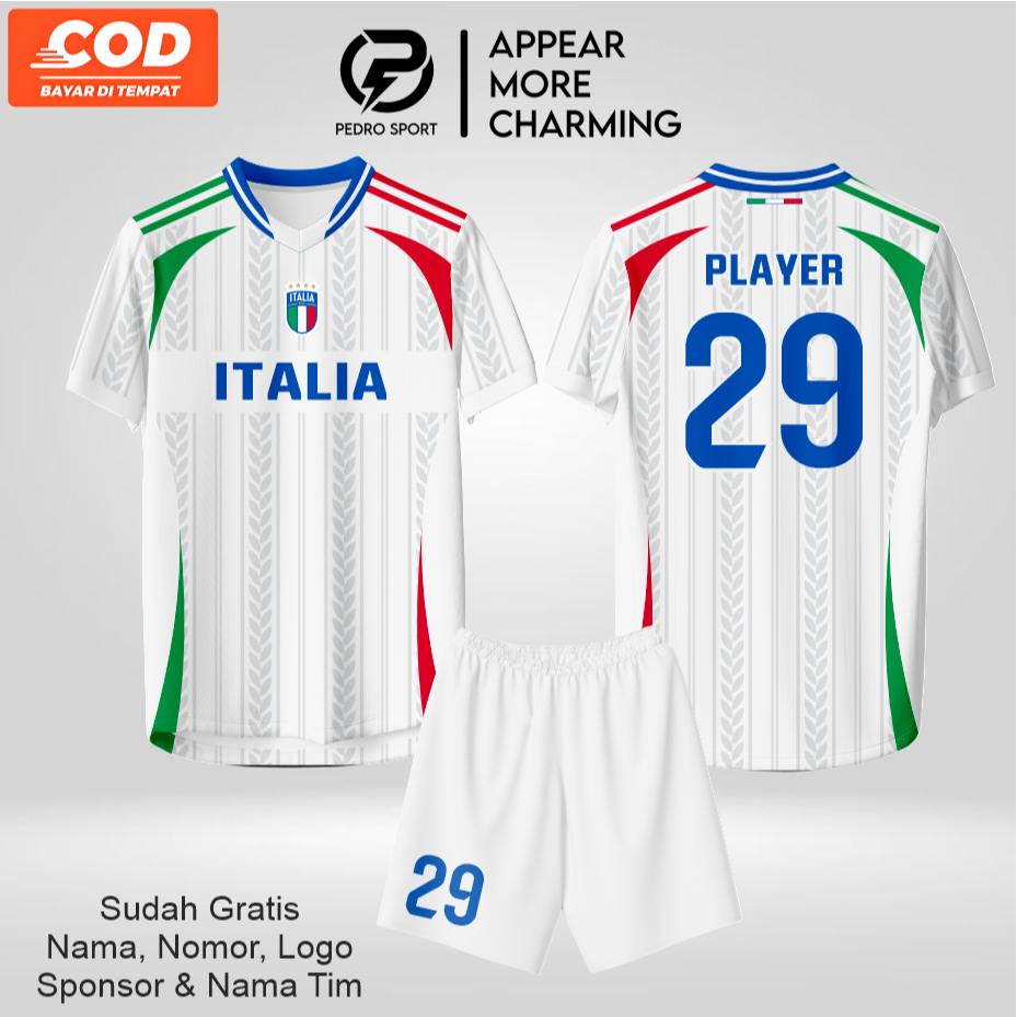 JERSEY PRINTING CUSTOM FANTASY ITALIA JERSEY ITALIA JERSEY PIALA DUNIA