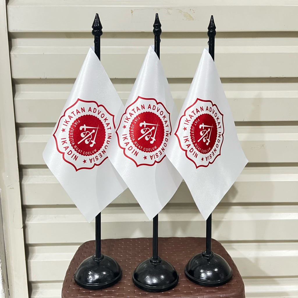 Lancar Jaya Advertising Ready Tiang Bendera Meja IKADIN | Tiang Bendera Meja Kantor | Tiang Bendera 