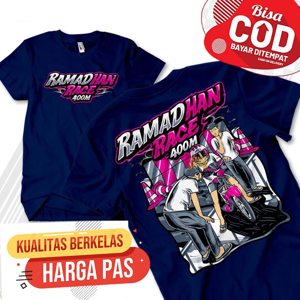Kaos Ramadhan Race 400M 2026 Marhaban Ya Balapan Drag Bike Baju Ramadan Race Repeat Racing Motor COD