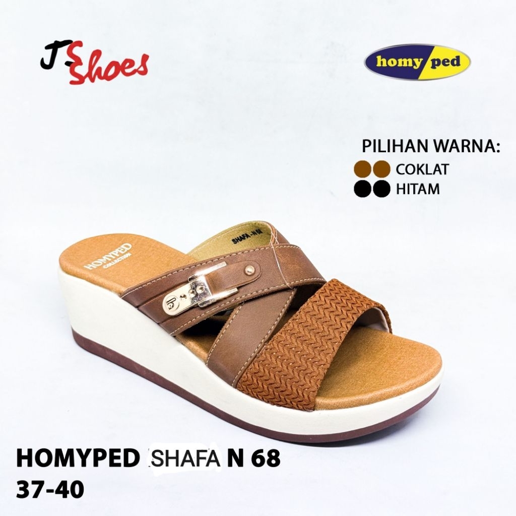 HOMYPED SHAFA N 68 - SANDAL WEDGES CASUAL WANITA DEWASA MERK HOMYPED ORIGINAL