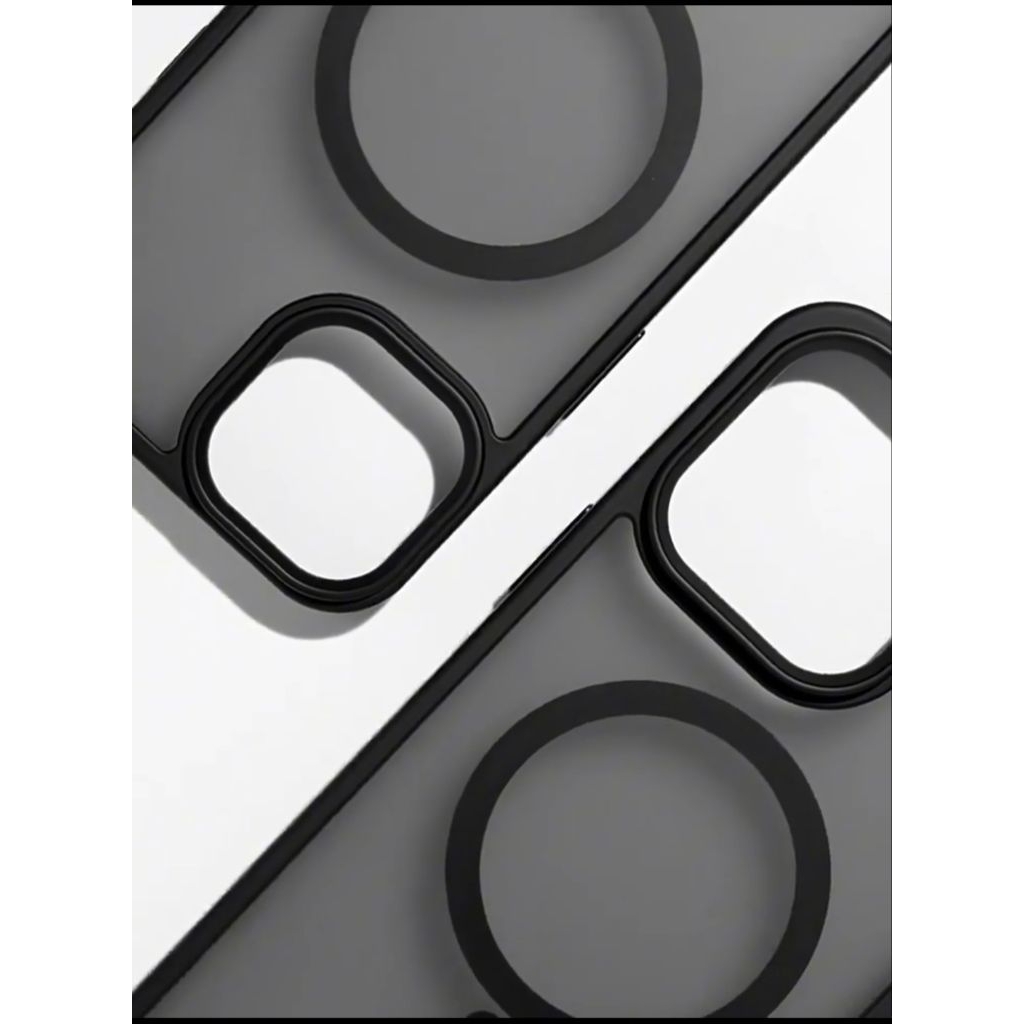 Case Hp Clear Magnetic Black Iphone Xr Iphone 13/14 Kemasan Kotak