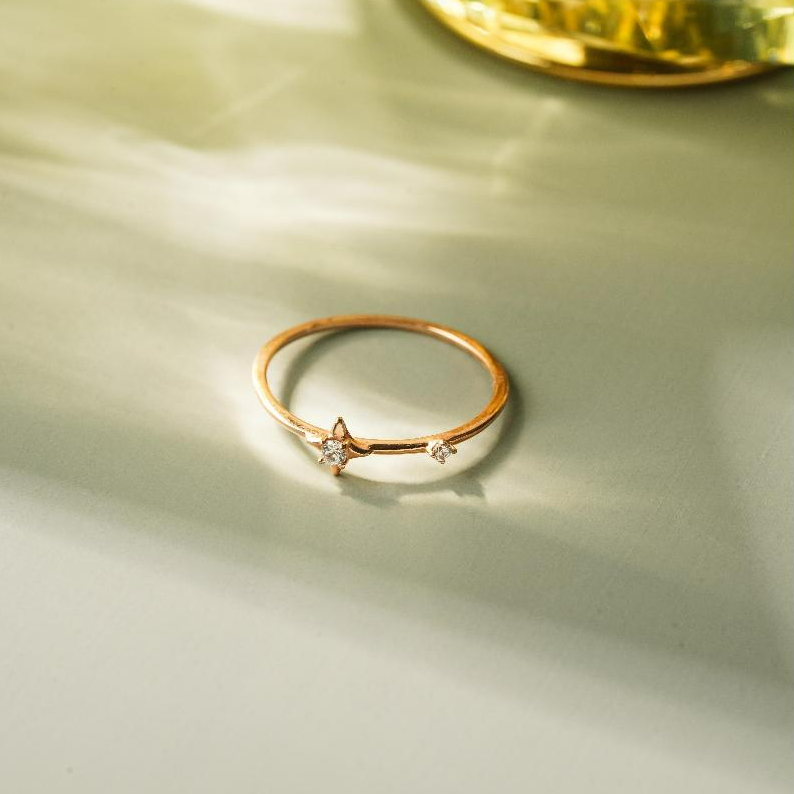 ILY Gold Cincin Emas 9K Model Cahaya Rose Gold 00002488