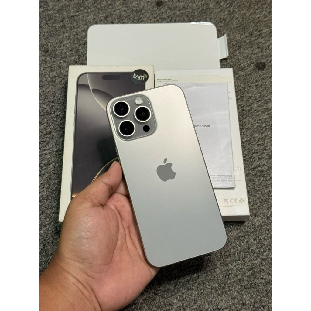 iphone 16 pro max 256gb ibox second natural titanium