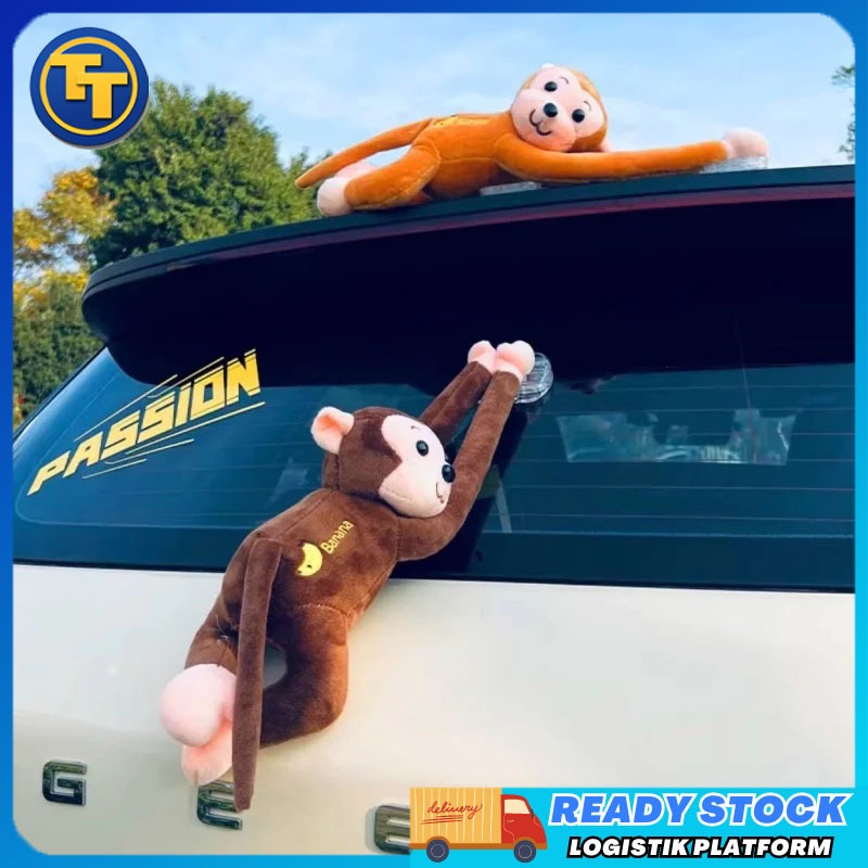 Boneka Monyet Gantung Imut Boneka Ekor Mobil Monyet Lengan Panjang Ornamen Mobil Kreatif