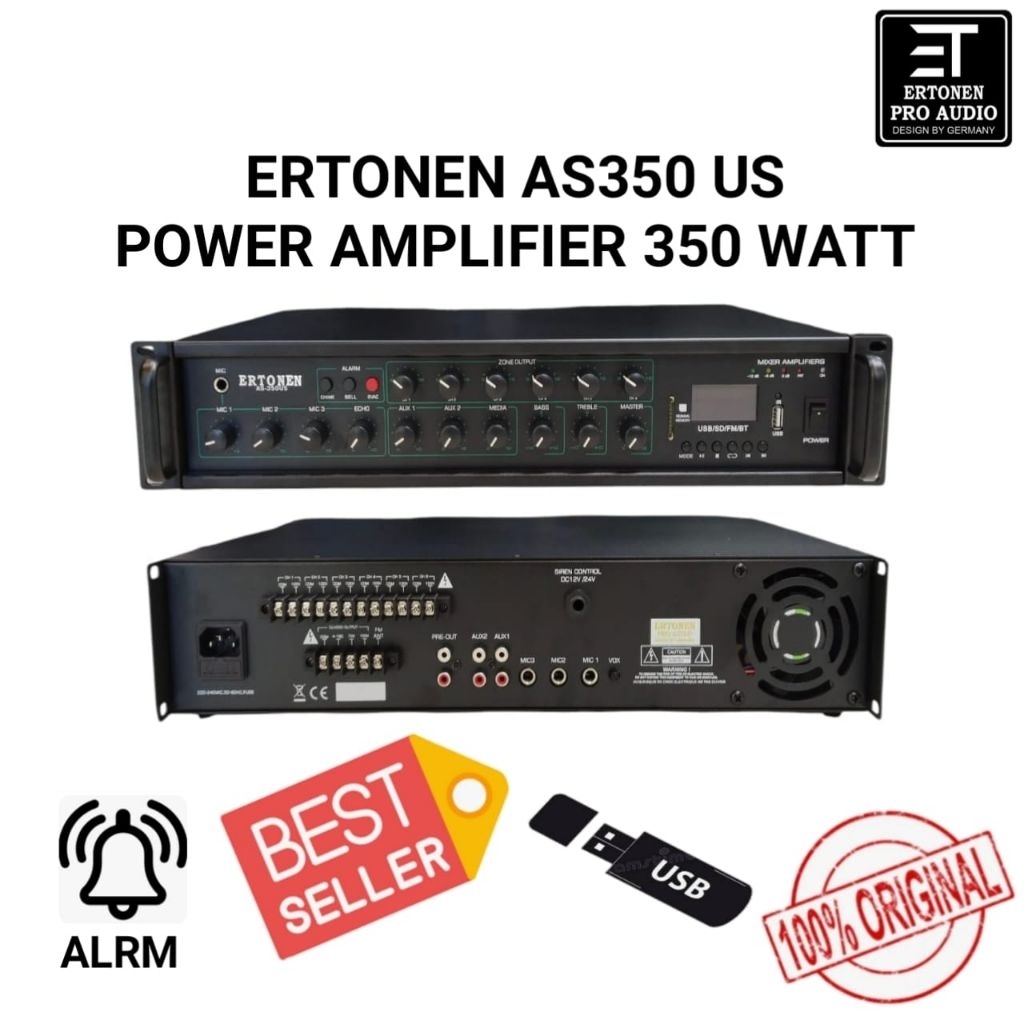 Power amplifier ertonen as350 us 350watt dijamin original