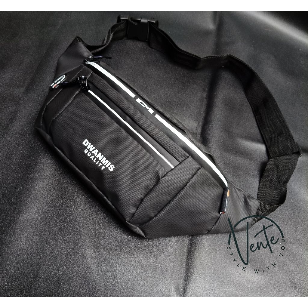 Vente Dm4 - HITAM | Tas Casual | Tas Pria Waterproof | Tas Selempang Pria | Slingbag | Tas Selempang