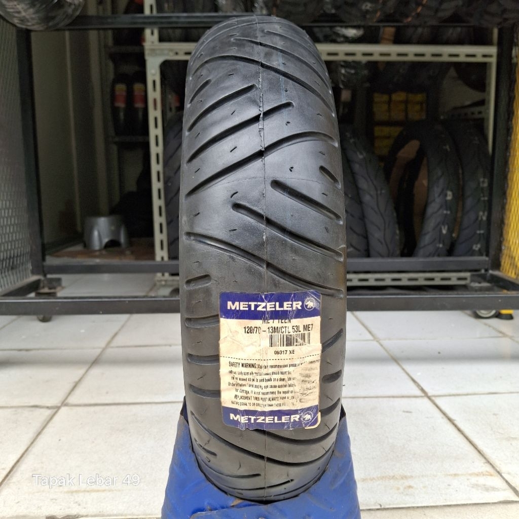 Ban NMAX Impor METZELER ME7 Teen 120.70.13 Ring 13 Front 53L Tubeless Ban Harian Motor Matic Skuter