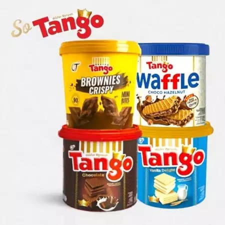 TANGO Jar Ember Wafer Coklat Vanila Brownies Crispy Waffle Hazelnut 240gr
