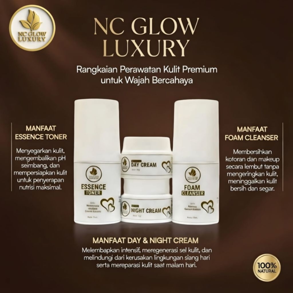 nc glow luxury , paket nc glow luxury / ready siap kirim cream nc glow luxuryi terlaris 100% origina