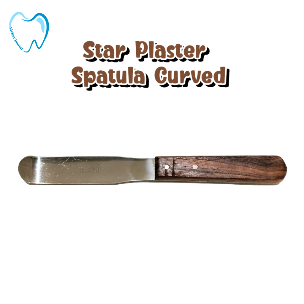 STAR Plaster Spatula Curved / Spatel Gipsum Gypsum Dental Stone / Pengaduk Gips Dental Gigi Model