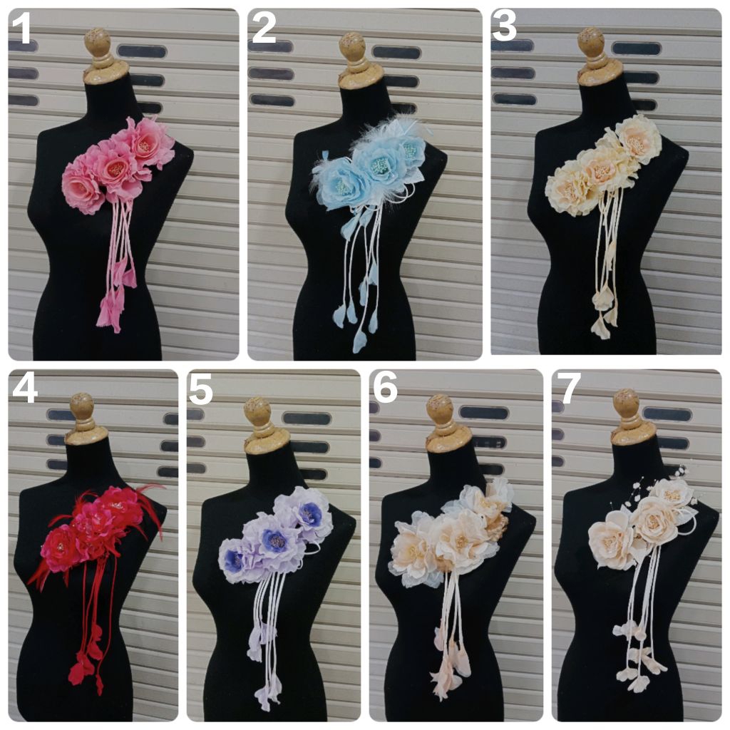 Bunga korsase/Korsase gaun /Bunga Pinggang Rumbai/ Bunga Bahu/Hiasan bunga bros besar/Hiasan Bunga P