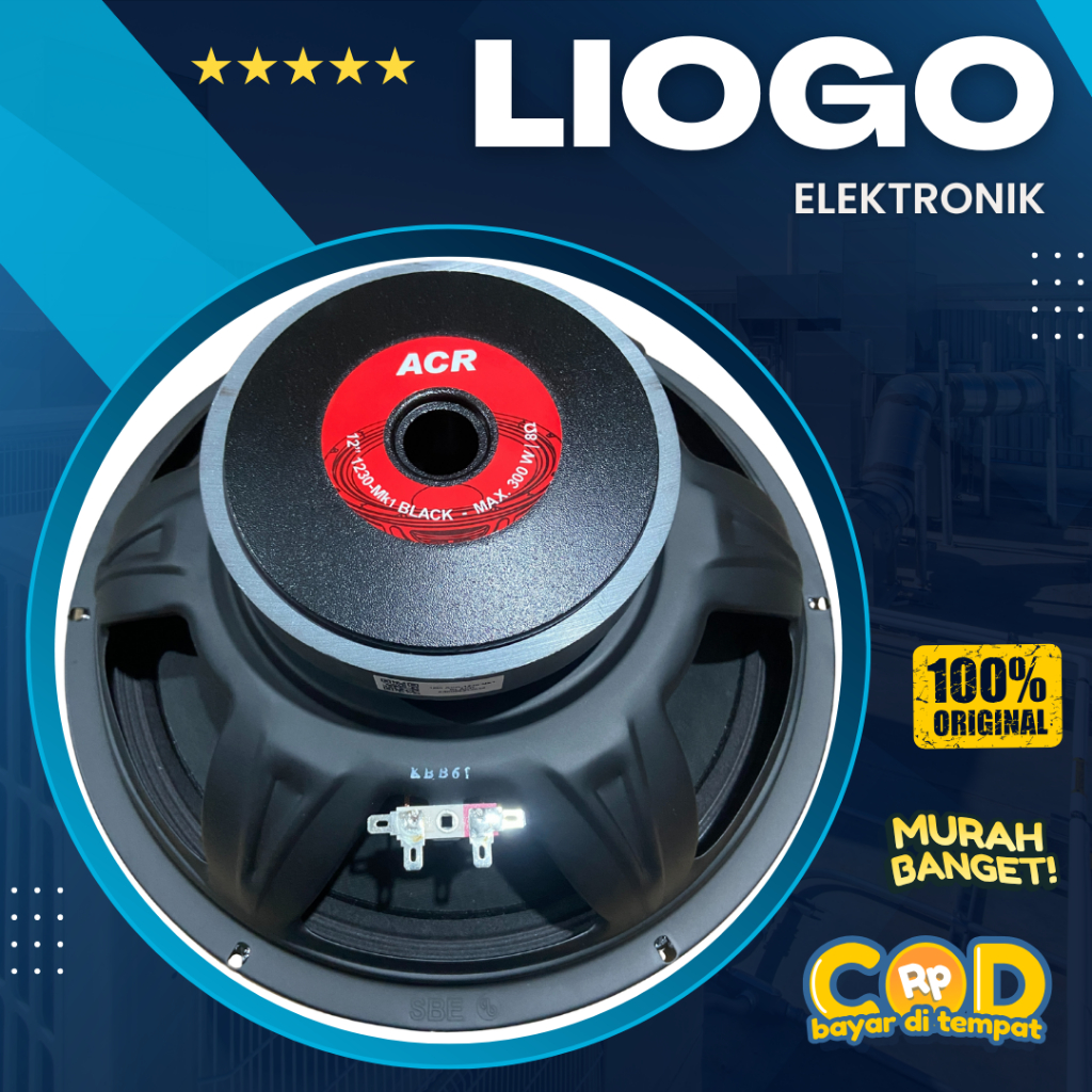 Speaker ACR 12 Inch ACR 1230 Black ACR Fullrange 12 Inch 1230 Black