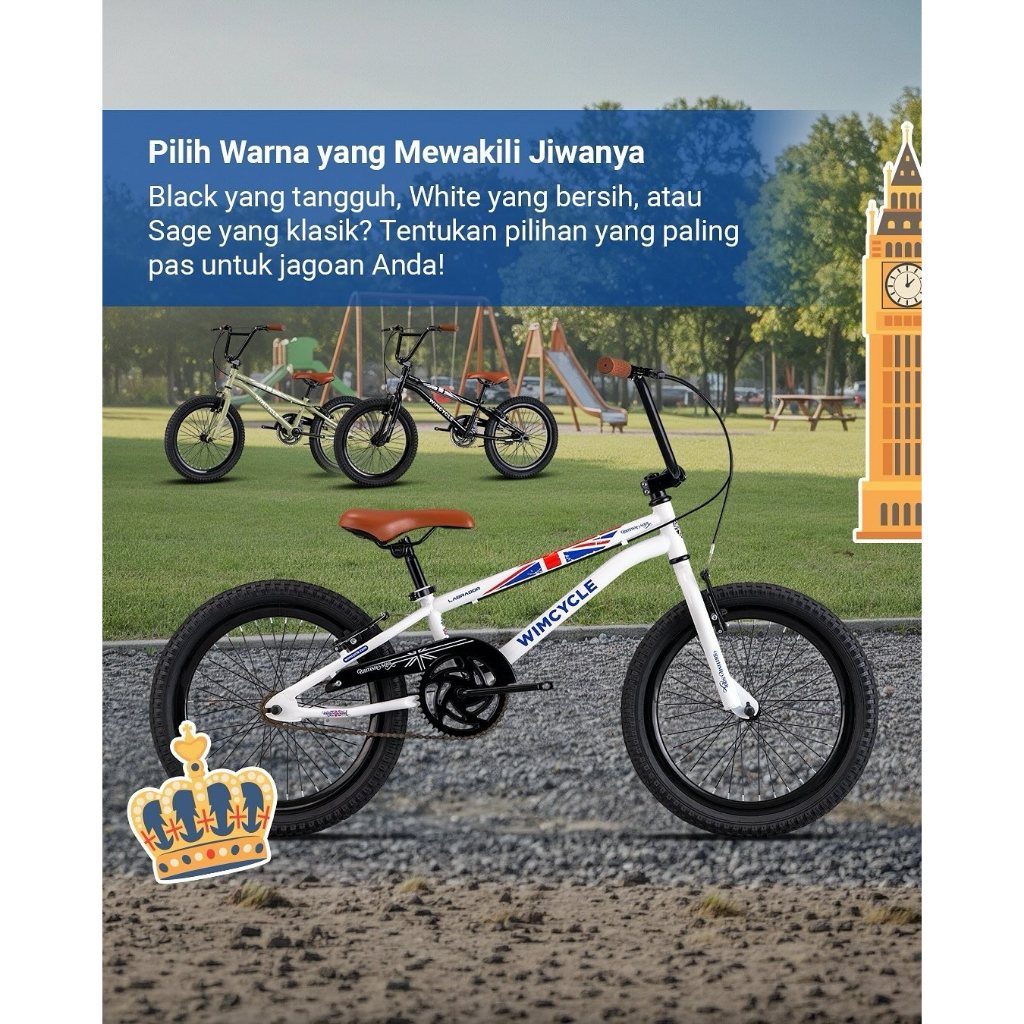 Sepeda BMX 20 Inch Wimcycle Labrador British Edition