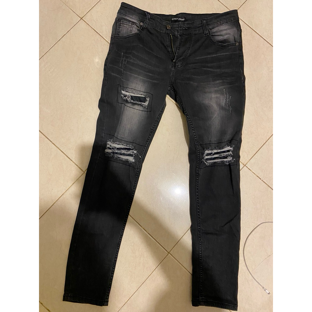 Celana ripped dari weird jeans stretch size 34 14oz