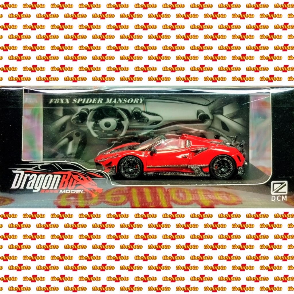 DRAGONBO D.BO MODEL DBO DCM FERRARI F8XX SPIDER MANSORY RED MERAH