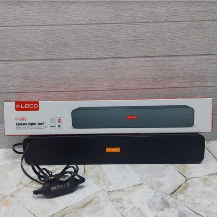 SPEAKER MULTIMEDIA FLECO F550 STEREO SUPER SOUNDBAR KABEL USB MINI