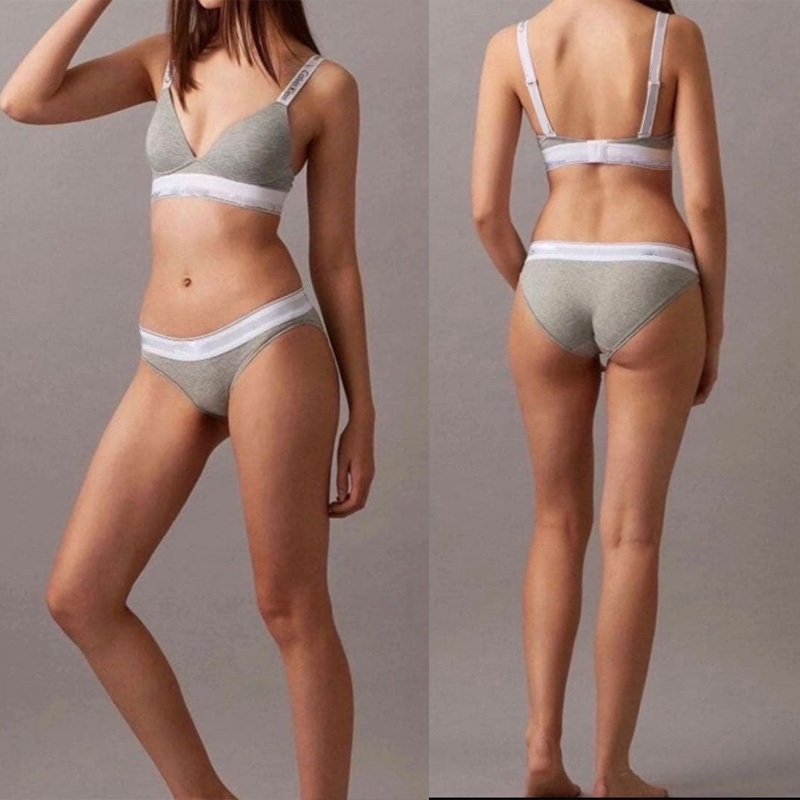 Set Bra dan Celana Dalam Wanita Bahan Katun Modal – Seamless Wireless Bra Wanita Anti Sesak & Lembut
