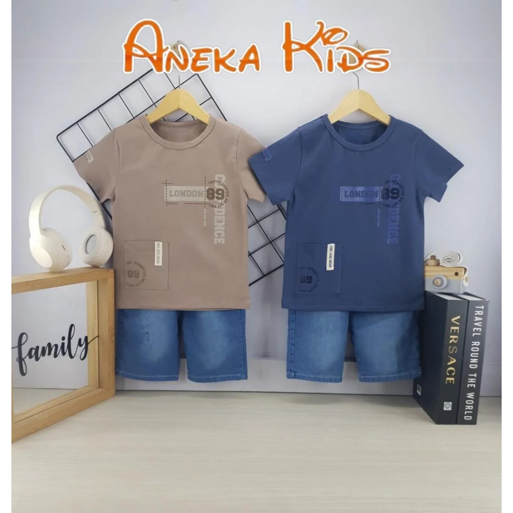 Setelan Anak Cowo Uson New Motif - Setelan Uson / Setelan Cowo Kaos dan Kemeja