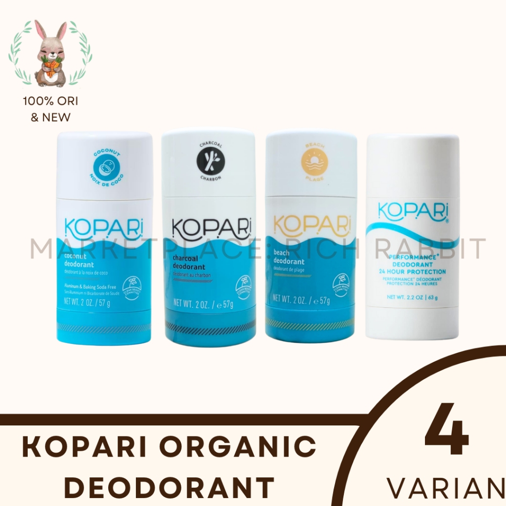 Kopari Organic Deodorant Charcoal Beach Gardenia Tropical Coastal CBD