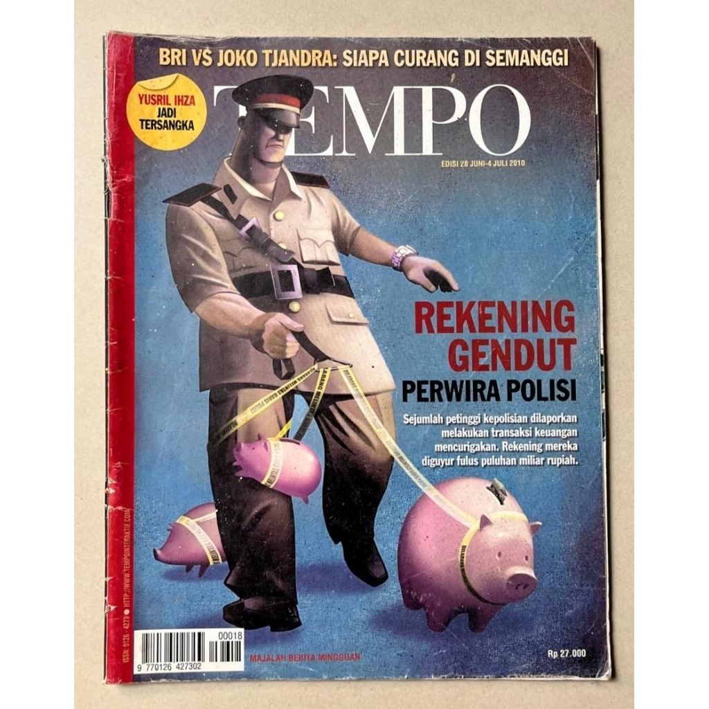 Langka  Majalah Tempo 28 Juni 2010 : Rekening Gendut Perwira Polisi