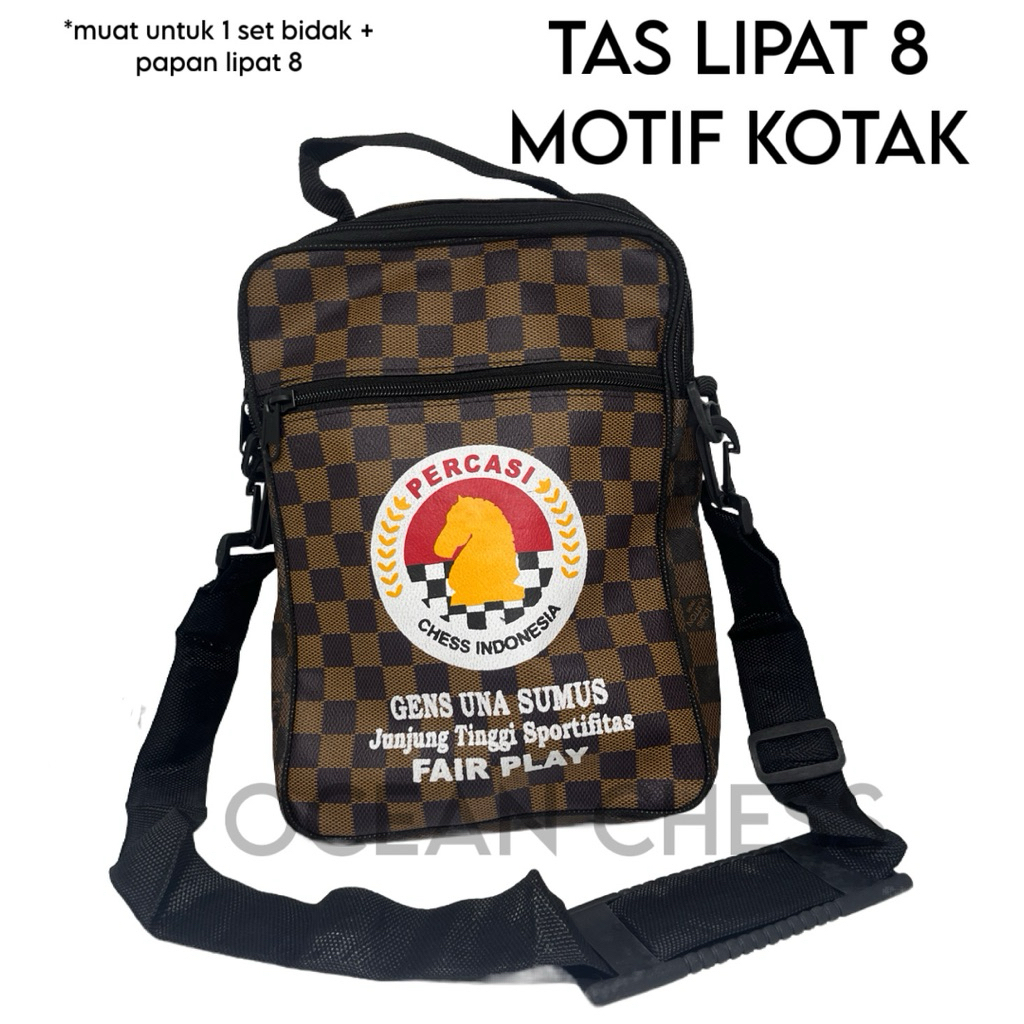 TAS CATUR KOTAK UKURAN PAPAN LIPAT 8