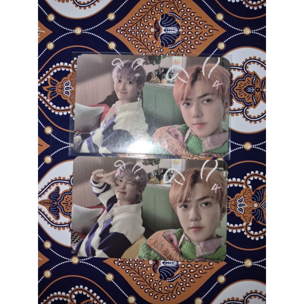 PHOTOCARD OFFICIAL EXO CHANYEOL SEHUN 1 BILLION VIEWS EXO SC ALBUM KIHNO